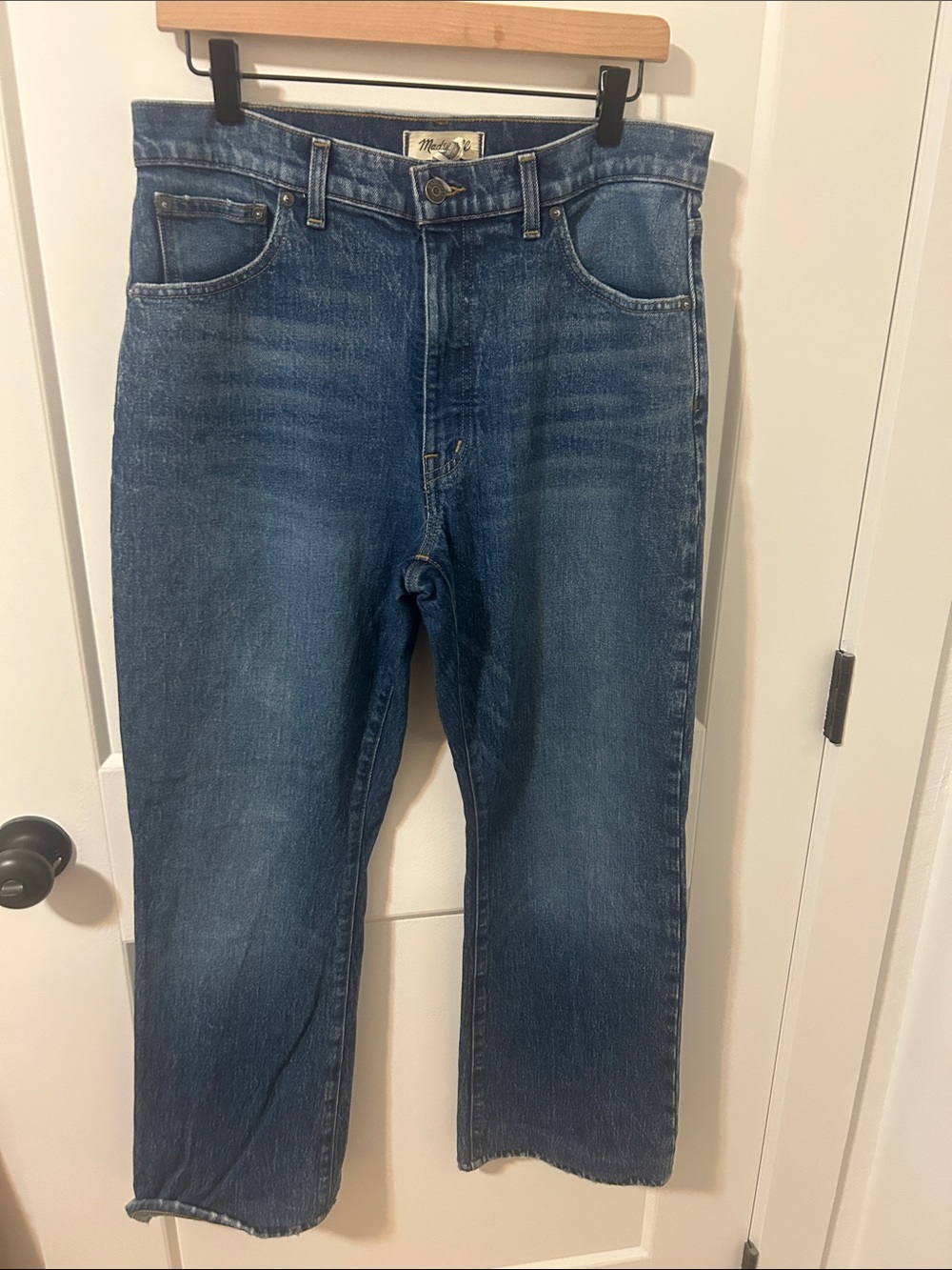 Madewell Relaxed Bootcut Denim Jeans in Medium Blue